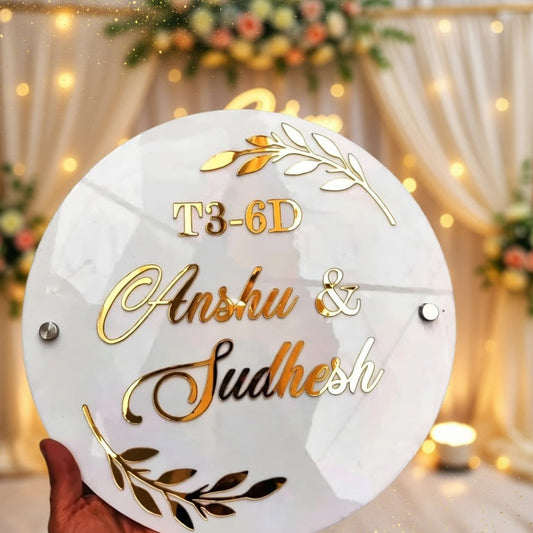 Circle Theme waterproof House Nameplate