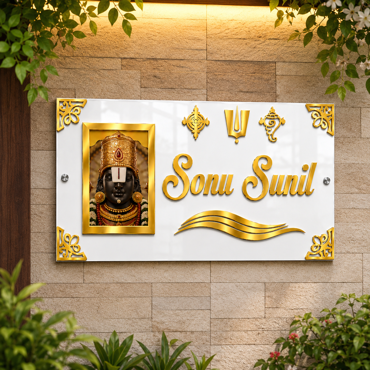 Spiritual waterproof House Nameplate